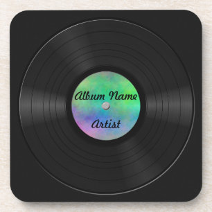 Dessous-de-verre Faux disque vinyle fait sur commande