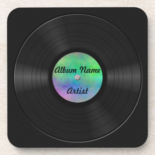 Dessous-de-verre Faux disque vinyle fait sur commande (Devant)