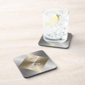 Dessous-de-verre Faux Gold & Silver Metallic avec échelles de justi (Côté Droit)