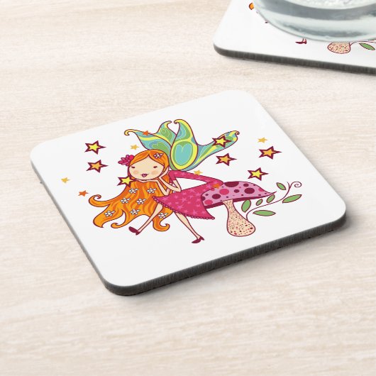 Dessous-de-verre Fée de jardin sur Champignons (Côté gauche)