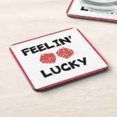 DESSOUS-DE-VERRE "FEELIN' LUCKY" DICE (Côté gauche)