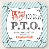 Dessous-de-verre Félicitations amusantes pour faire semblant d'être (Devant)