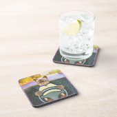 Dessous-de-verre "Feline Driver" Photo Mignonne. Commandez dès main (Côté Droit)