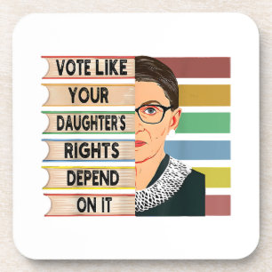 Dessous-de-verre Feministe Ruth Bader Ginsburg RBG Citation Girl Wi