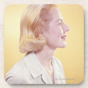 Dessous-de-verre Femme blonde