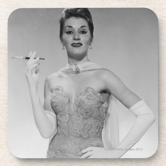 Dessous-de-verre Femme dans la robe (Devant)