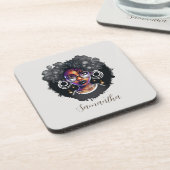 Dessous-de-verre Femme Goth Afro (Côté gauche)