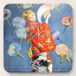 Dessous-de-verre Femme Monet en costume japonais