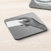 Dessous-de-verre Femme tenant la carte (Côté gauche)