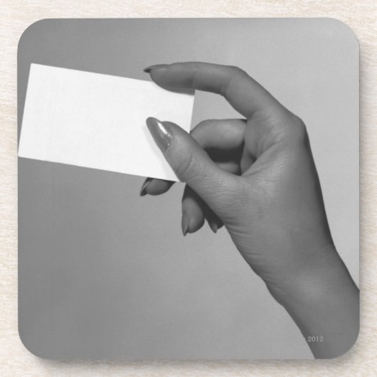 Dessous-de-verre Femme tenant la carte (Devant)