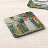 Dessous-de-verre Femmes indiennes occidentales de couleur, avec un (Côté gauche)