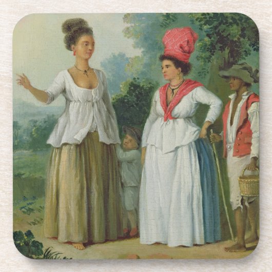 Dessous-de-verre Femmes indiennes occidentales de couleur, avec un (Devant)