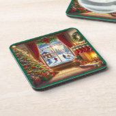 Dessous-de-verre Fenêtre de Noël cosy (Côté gauche)