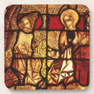 Dessous-de-verre Fenêtre en verre teinté dépeignant l'annonce, G