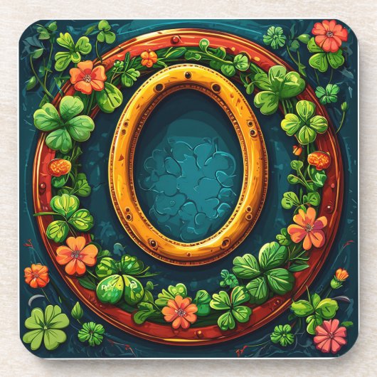 Dessous-de-verre Fer à cheval et trèfle (Devant)