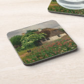 Dessous-de-verre Ferme avec Fleurs de prairie (Côté gauche)