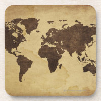 Fermez-vous de la carte antique 3 du monde