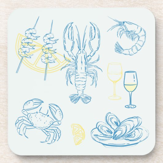 Dessous-de-verre Festin de fruits de mer (Devant)