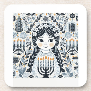 Dessous-de-verre Festival des Lumières : Autocollants Hanukkah Same