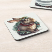 Dessous-de-verre Festive Bunny Vacances d'hiver/Dessous de verre de (Côté gauche)