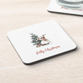 Dessous-de-verre Festive Hard Plastic Coaster | Christmas Gift (Côté gauche)