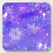 Dessous-de-verre Festive Violet Fête Fête Fête de Noël (Devant)