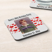 Dessous-de-verre Fête d'anniversaire - Photo Favoriser (Côté gauche)