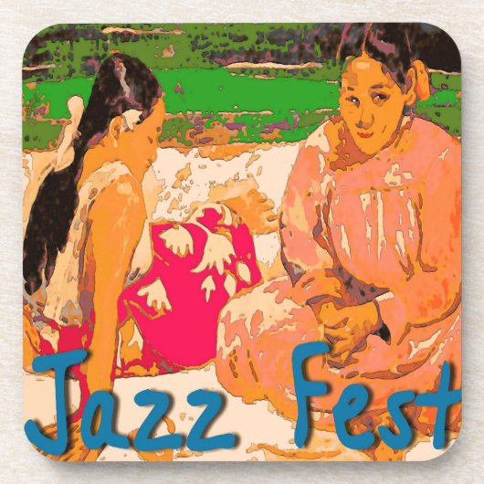 Dessous-de-verre Fête de Jazz Femmes à Blanche (Devant)