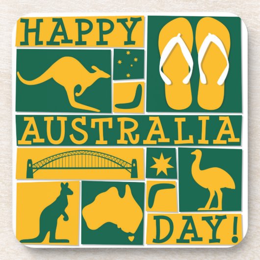 Dessous-de-verre Fête de l'Australie (Devant)