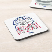 Dessous-de-verre Fête de l'Indépendance Aigle américain (Côté gauche)