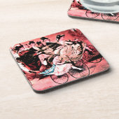 DESSOUS-DE-VERRE FÊTE DE MARIAGE BLACK BLEU RED BICYCLE (Côté gauche)