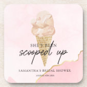 Dessous-de-verre Fête des mariées de crème glacée à l'aquarelle (Devant)