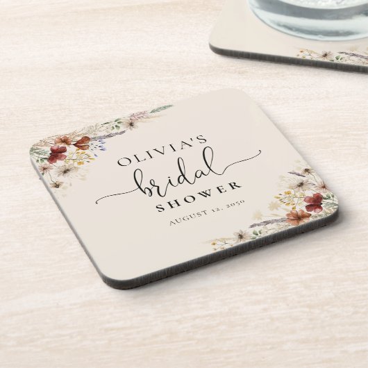 Dessous-de-verre Fête des mariées Fleur sauvage Boho Tiny (Côté gauche)