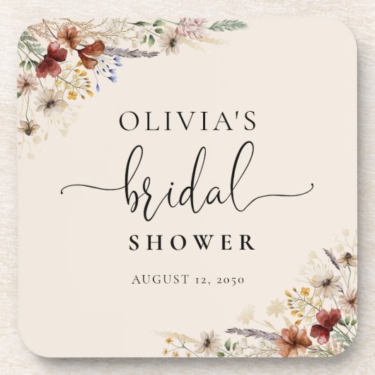 Dessous-de-verre Fête des mariées Fleur sauvage Boho Tiny (Devant)