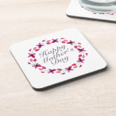 Dessous-de-verre Fête des mères élégante couronne de fleurs | DESSO (Côté gauche)