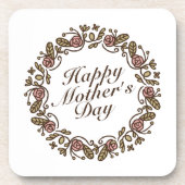 Dessous-de-verre Fête des mères élégante couronne de fleurs | DESSO (Devant)