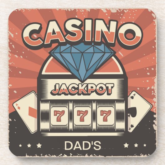 Dessous-de-verre Fête des pères Casino Jack Pot (Devant)