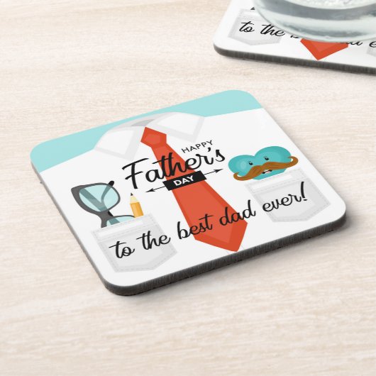 Dessous-de-verre Fête des pères spéciale salutations au meilleur pa (Côté gauche)