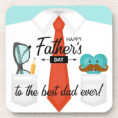 Dessous-de-verre Fête des pères spéciale salutations au meilleur pa (Devant)