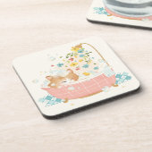 Dessous-de-verre Fête du chat - Bain à bulle de printemps (Côté gauche)