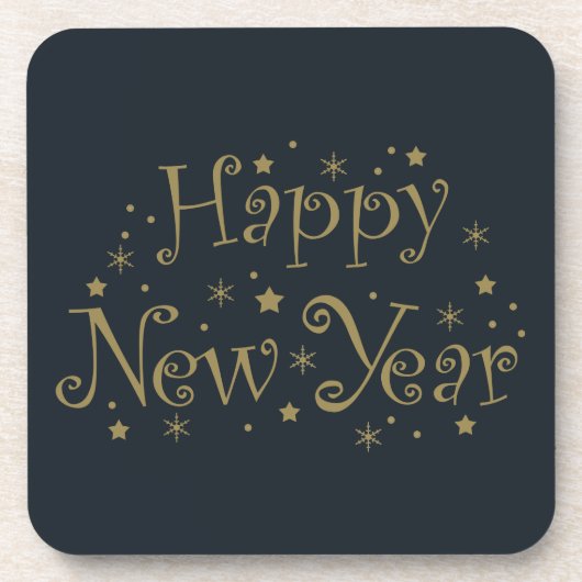 Dessous-de-verre fête du nouvel an heureux (Devant)