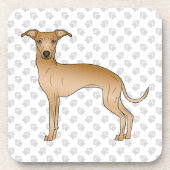Dessous-de-verre Fête Italien Greyhound Cute Dessin Chien Avec Patr (Devant)