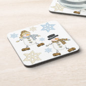 Dessous-de-verre Fêtes de Snowman et de Snowflake (Côté gauche)
