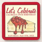 Dessous-de-verre Fêtons l'anniversaire du dessert au fromage à la c (Devant)