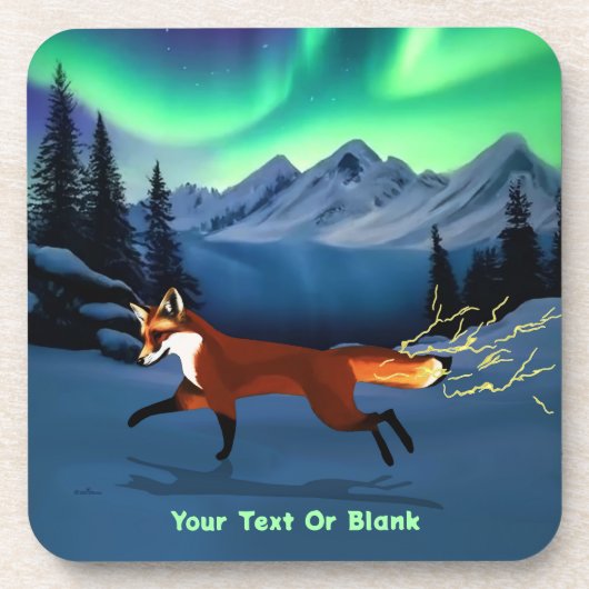 Dessous-de-verre Feu de renard - Lumières du Nord (Devant)