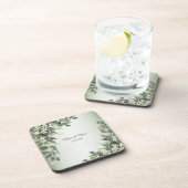 Dessous-de-verre Feuillage d'eucalyptus floral rustique (Côté Droit)