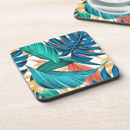 Dessous-de-verre Feuille coloré (Côté gauche)