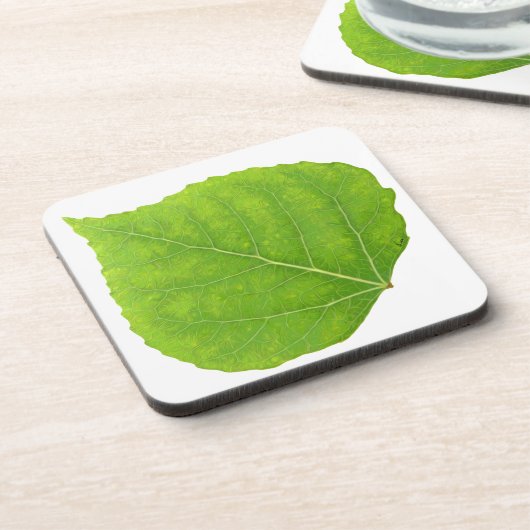 Dessous-de-verre Feuille d'Aspen vert #11 (Côté gauche)