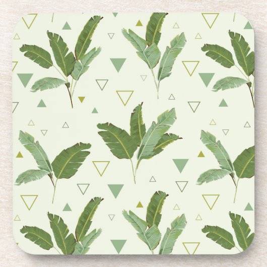 Dessous-de-verre Feuille de banane avec triangles (Devant)