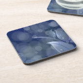 Dessous-de-verre Feuille de Blue Bokeh (Côté gauche)